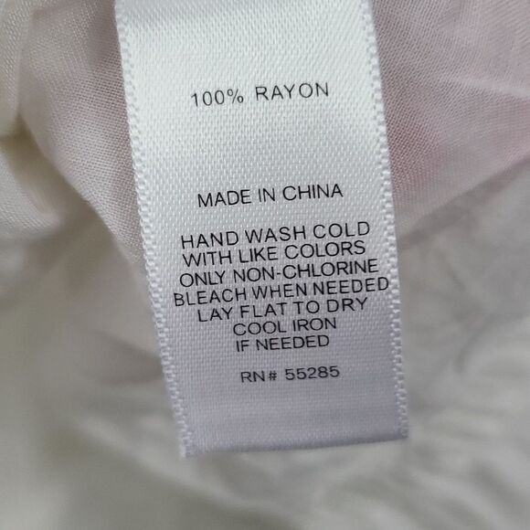 Express Frilly Solid White XS Ruffle Sleeve Peplum Top Ruffle Front Keyhole - Picture 7 of 9